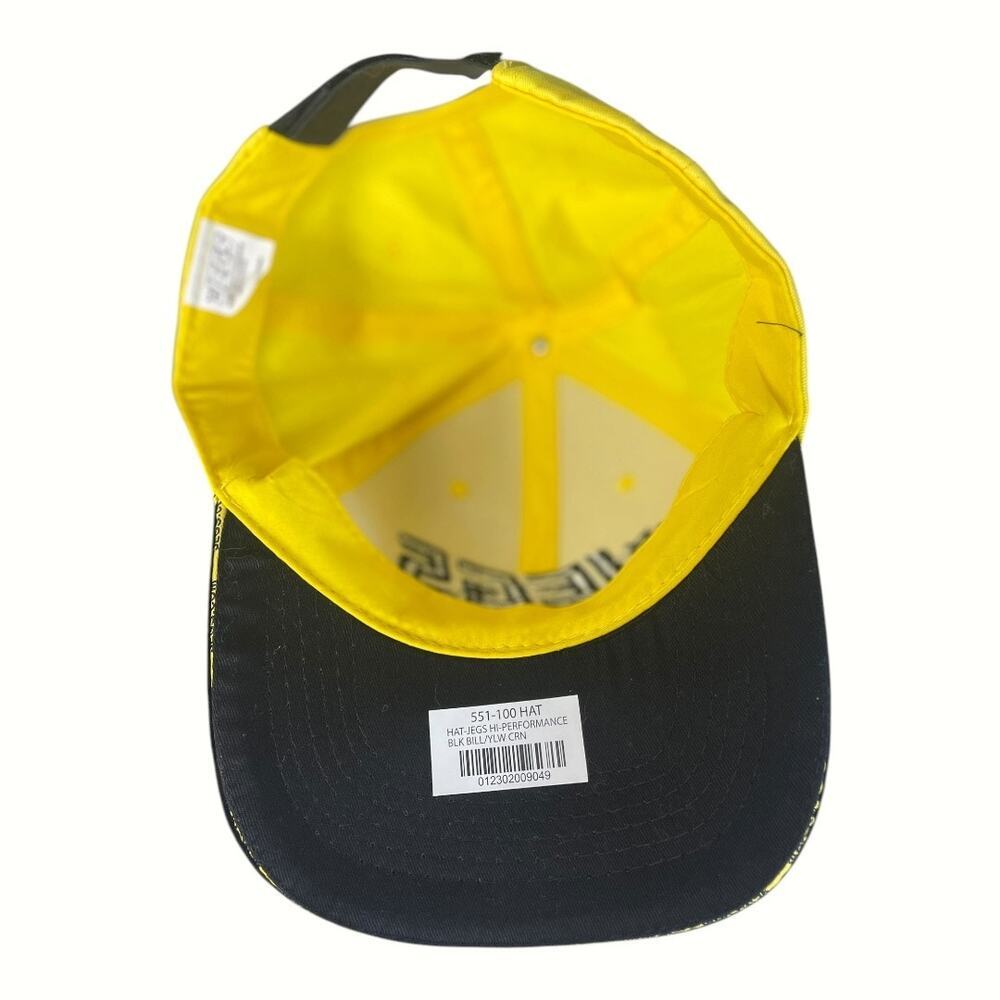 Jegs Men’s High Performance Yellow/Black Adjustable Ball Cap - Picture 6 of 7